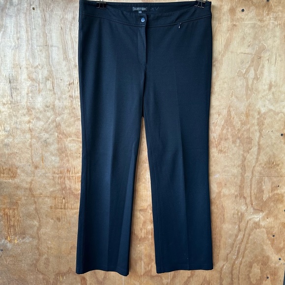 Eileen Fisher Black Ponte Straight Leg Mid Rise System Pants - Picture 10 of 10
